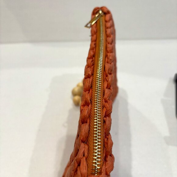 A New Day: Seagrass Terra Cotta Orange Clutch/Wristlet - Picture 5 of 11